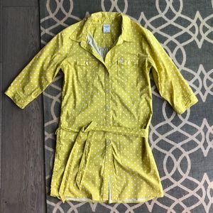 Abercrombie & Fitch Yellow Belted Shirt Dress S